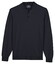 Baileys Polo Pullover Solid Color Pima Cotton Trui Navy
