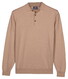 Baileys Polo Pullover Solid Color Pima Cotton Trui Taupe