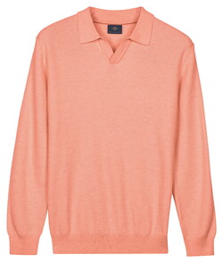 Baileys Polo Pullover V-Neck Structure Knit Apricot