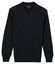 Baileys Polo Pullover V-Neck Structure Knit Pullover Navy