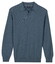 Baileys Polo Pullover V-Neck Structure Knit Trui Riviera Blue