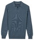 Baileys Polo Pullover V-Neck Structure Knit Trui Riviera Blue