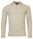 Baileys Pullover Polo Cotton Structure Knit Trui Beige Melange