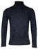 Baileys Rollneck Allover Diagonal Structure Knit Trui Dark Blue
