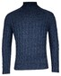 Baileys Rollneck Lambswool Cable Knit Trui Deep Denim Blue