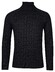 Baileys Rollneck Lambswool Cable Knit Trui Navy