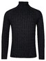 Baileys Rollneck Lambswool Cable Knit Trui Navy