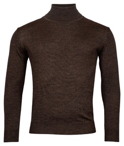 Baileys Rollneck Merino Single Knit Trui Dark Brown