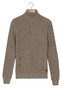 Baileys Rollneck Mouliné Rib Structure Pullover Dark Taupe