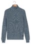 Baileys Rollneck Mouliné Rib Structure Pullover Soft Blue