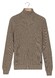 Baileys Rollneck Mouliné Rib Structure Trui Donker Taupe