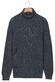 Baileys Rollneck Mouliné Rib Structure Trui Faded Denim Blue