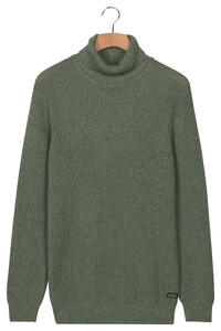 Baileys Rollneck Mouliné Rib Structure Trui Misty Green