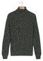 Baileys Rollneck Mouliné Rib Structure Trui Navy