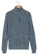 Baileys Rollneck Mouliné Rib Structure Trui Soft Blue