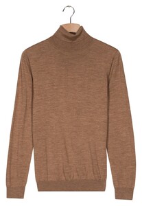 Baileys Rollneck Pullover Merino Wool Single Knit Trui Donker Zand