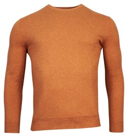 Baileys Ronde Hals Single Knit Pima Cotton Trui Donker Goud