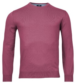 Baileys Ronde Hals Single Knit Pima Cotton Trui Grape Melange