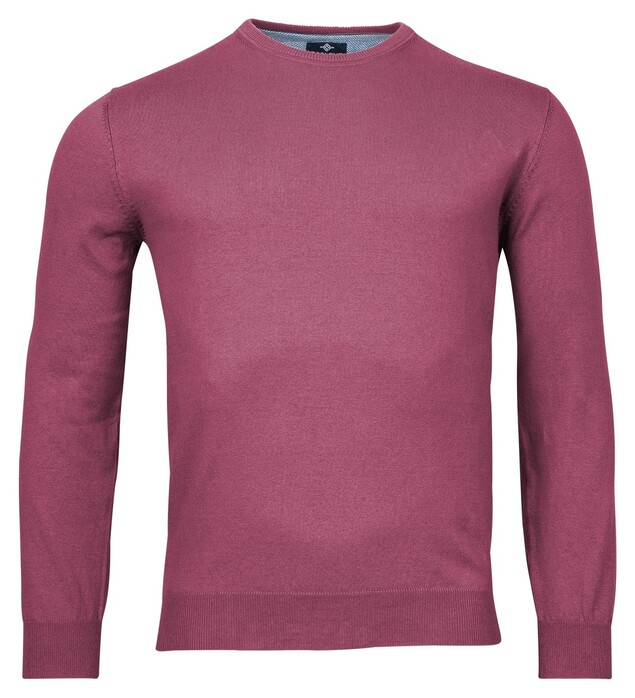 Baileys Ronde Hals Single Knit Pima Cotton Trui Grape Melange