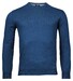 Baileys Ronde Hals Single Knit Pima Cotton Trui Kobalt Melange