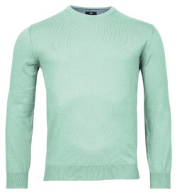 Baileys Ronde Hals Single Knit Pima Cotton Trui Olive Melange
