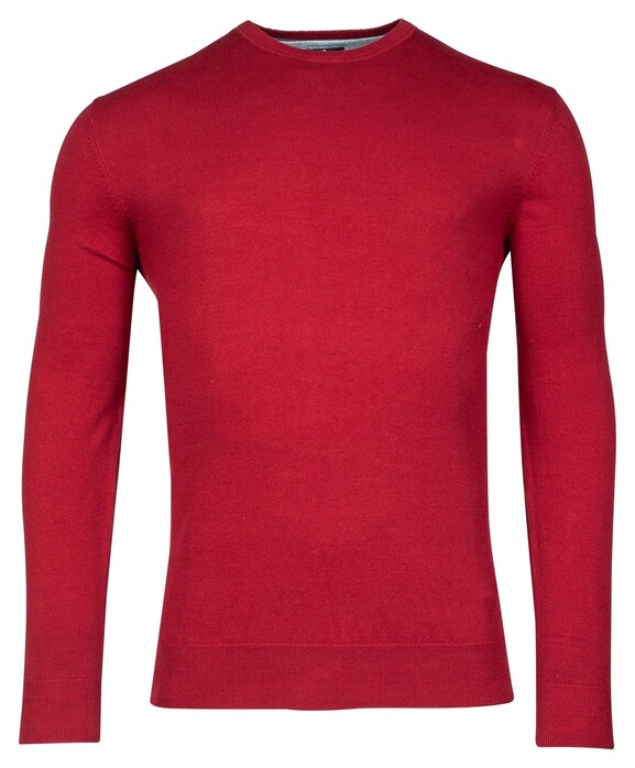 Baileys Ronde Hals Single Knit Pima Cotton Trui Rood