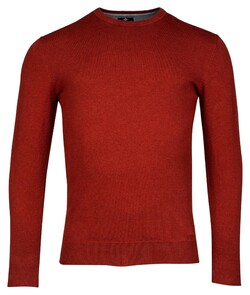 Baileys Ronde Hals Single Knit Pima Cotton Trui Stone Red