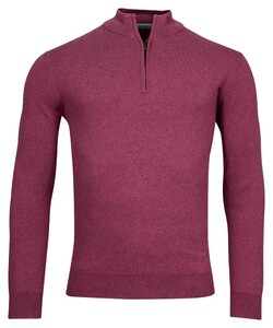 Baileys Shirt Style Zip Single Knit Pima Cotton Trui Grape Melange