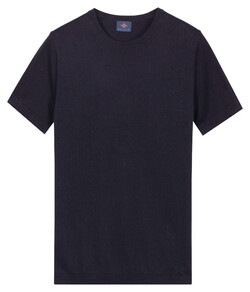 Baileys Short Sleeve Crew Neck Single Knit Trui Navy