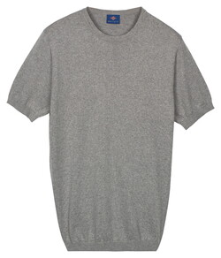 Baileys Short Sleeve Crew Neck Single Knit Trui Steel Grey