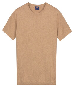 Baileys Short Sleeve Crew Neck Single Knit Trui Zand