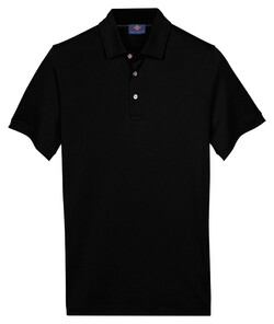 Baileys Solid Collor Cotton Blend Polo Zwart