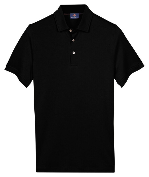 Baileys Solid Collor Cotton Blend Poloshirt Black