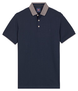 Baileys Solid Color Cotton Subtle Stretch Piqué Polo Dark Denim Blue