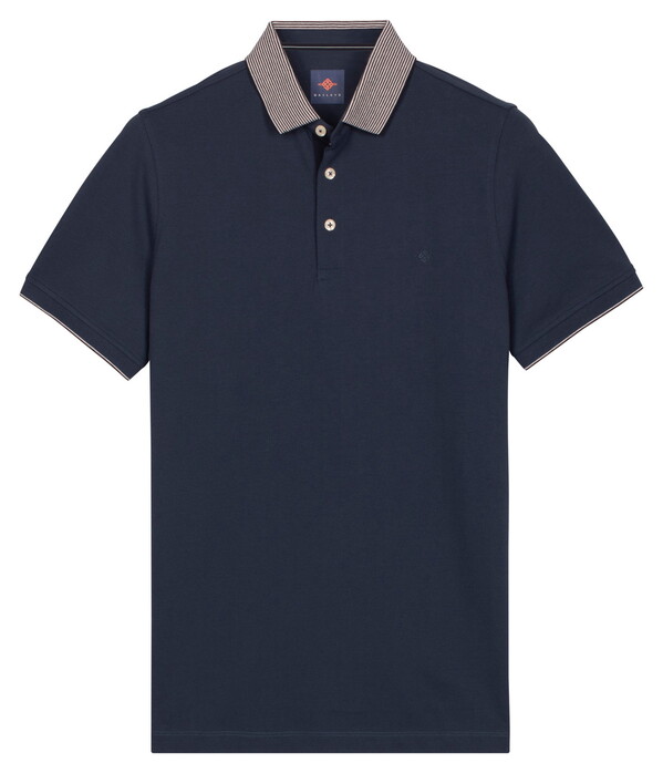 Baileys Solid Color Cotton Subtle Stretch Piqué Polo Dark Denim Blue