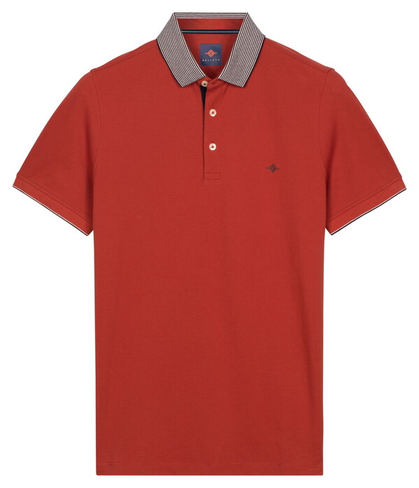 Baileys Solid Color Cotton Subtle Stretch Piqué Polo Terra