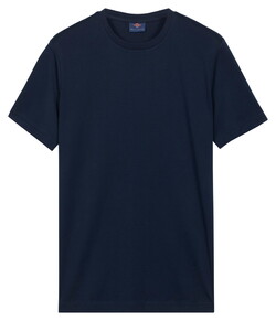 Baileys Solid Color Crew Neck Jersey T-Shirt Dark Blue