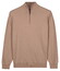 Baileys Solid Color Half Zip Pima Cotton Trui Taupe