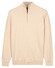 Baileys Solid Color Half Zip Single Knit Trui Marshmallow