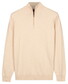 Baileys Solid Color Half Zip Single Knit Trui Marshmallow
