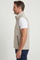 Baileys Solid Color High Zip Chest Pocket Body-Warmer Midden Grijs