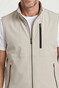 Baileys Solid Color High Zip Chest Pocket Body-Warmer Midden Grijs