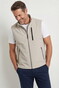 Baileys Solid Color High Zip Chest Pocket Body-Warmer Midden Grijs