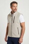 Baileys Solid Color High Zip Chest Pocket Body-Warmer Midden Grijs
