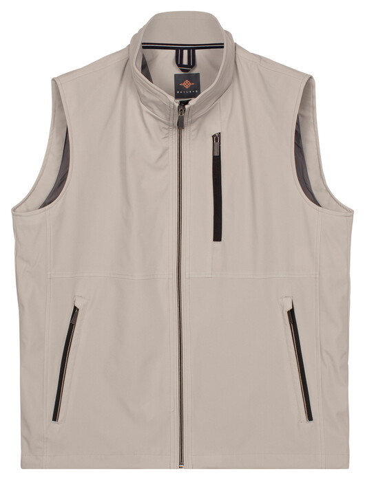 Baileys Solid Color High Zip Chest Pocket Body-Warmer Midden Grijs