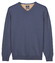 Baileys Solid Color V-Neck Cotton Single Knit Trui Cloud Blue