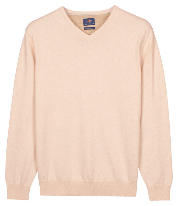 Baileys Solid Color V-Neck Cotton Single Knit Trui Shell