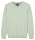 Baileys Solid Color V-Neck Cotton Single Knit Trui Soft Green