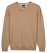 Baileys Solid Color V-Neck Cotton Single Knit Trui Zand