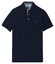 Baileys Solid Oxford Piqué Cotton Stretch Polo Dark Blue